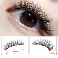 Load image into Gallery viewer, 3D magnetic eyelashes With 3/4 Magnets handmade makeup Mink eyelashes extended false eyelashes Reusable false eyelashes Dropship