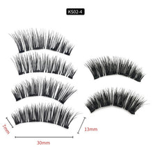 Load image into Gallery viewer, 3D magnetic eyelashes With 3/4 Magnets handmade makeup Mink eyelashes extended false eyelashes Reusable false eyelashes Dropship