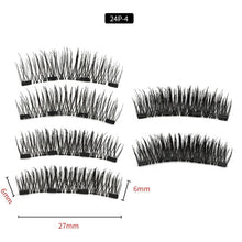 Load image into Gallery viewer, 3D magnetic eyelashes With 3/4 Magnets handmade makeup Mink eyelashes extended false eyelashes Reusable false eyelashes Dropship