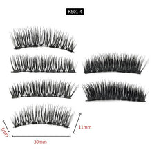 Load image into Gallery viewer, 3D magnetic eyelashes With 3/4 Magnets handmade makeup Mink eyelashes extended false eyelashes Reusable false eyelashes Dropship