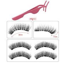 Load image into Gallery viewer, 3D magnetic eyelashes With 3/4 Magnets handmade makeup Mink eyelashes extended false eyelashes Reusable false eyelashes Dropship