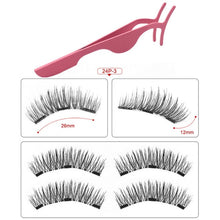 Load image into Gallery viewer, 3D magnetic eyelashes With 3/4 Magnets handmade makeup Mink eyelashes extended false eyelashes Reusable false eyelashes Dropship