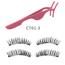 Load image into Gallery viewer, 3D magnetic eyelashes With 3/4 Magnets handmade makeup Mink eyelashes extended false eyelashes Reusable false eyelashes Dropship