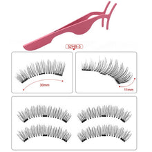 Load image into Gallery viewer, 3D magnetic eyelashes With 3/4 Magnets handmade makeup Mink eyelashes extended false eyelashes Reusable false eyelashes Dropship