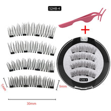 Load image into Gallery viewer, 3D magnetic eyelashes With 3/4 Magnets handmade makeup Mink eyelashes extended false eyelashes Reusable false eyelashes Dropship
