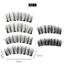 Load image into Gallery viewer, 3D magnetic eyelashes With 3/4 Magnets handmade makeup Mink eyelashes extended false eyelashes Reusable false eyelashes Dropship