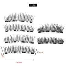Load image into Gallery viewer, 3D magnetic eyelashes With 3/4 Magnets handmade makeup Mink eyelashes extended false eyelashes Reusable false eyelashes Dropship