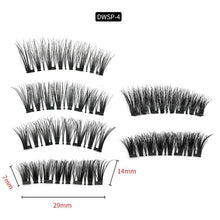 Load image into Gallery viewer, 3D magnetic eyelashes With 3/4 Magnets handmade makeup Mink eyelashes extended false eyelashes Reusable false eyelashes Dropship