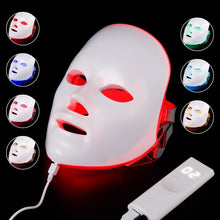 Load image into Gallery viewer, 7 Colors Light LED Facial Mask Skin Rejuvenation LED Mask Phototherapy Face Care Beauty Anti Acne Whitening Wrinkle Removal Mask