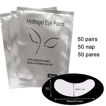 Load image into Gallery viewer, 50/100 Pairs Eyelash Extension Eyepads Eye Mask Hydrogel Eyepads Eye Patch for Eyelash Extension Tools BrightFille