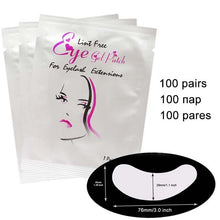 Load image into Gallery viewer, 50/100 Pairs Eyelash Extension Eyepads Eye Mask Hydrogel Eyepads Eye Patch for Eyelash Extension Tools BrightFille
